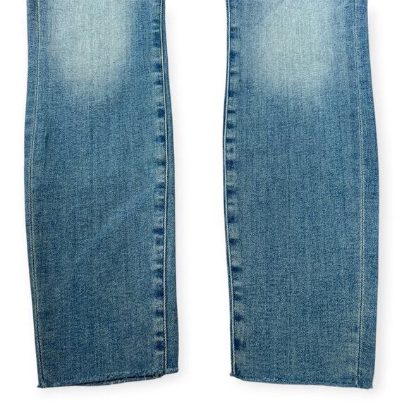 Mother High Waisted Looker Ankle Fray Jeans 29 Au Revoir Light Blue Soft Stretch - Picture 12 of 15